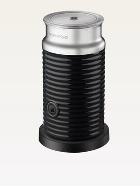 Nespresso Black and Silver Milk Frother - Ripple Body
